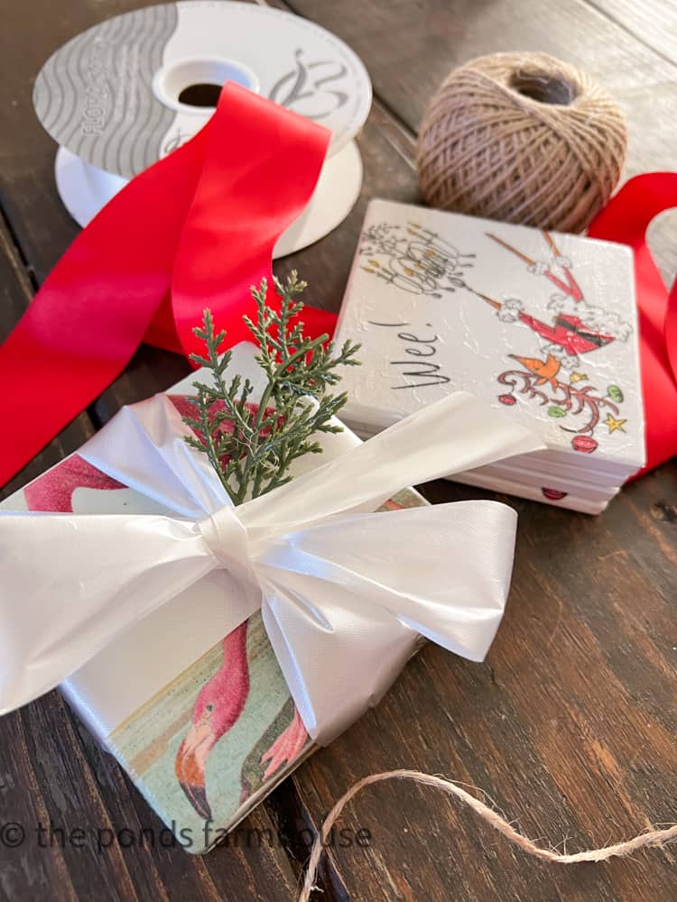 DIY Gift Ideas Christmas Gift Ideas - Napkin Decoupage Craft Ideas.