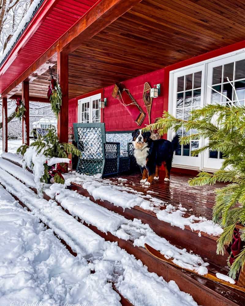 Winter Decorating with a ski lodge theme.