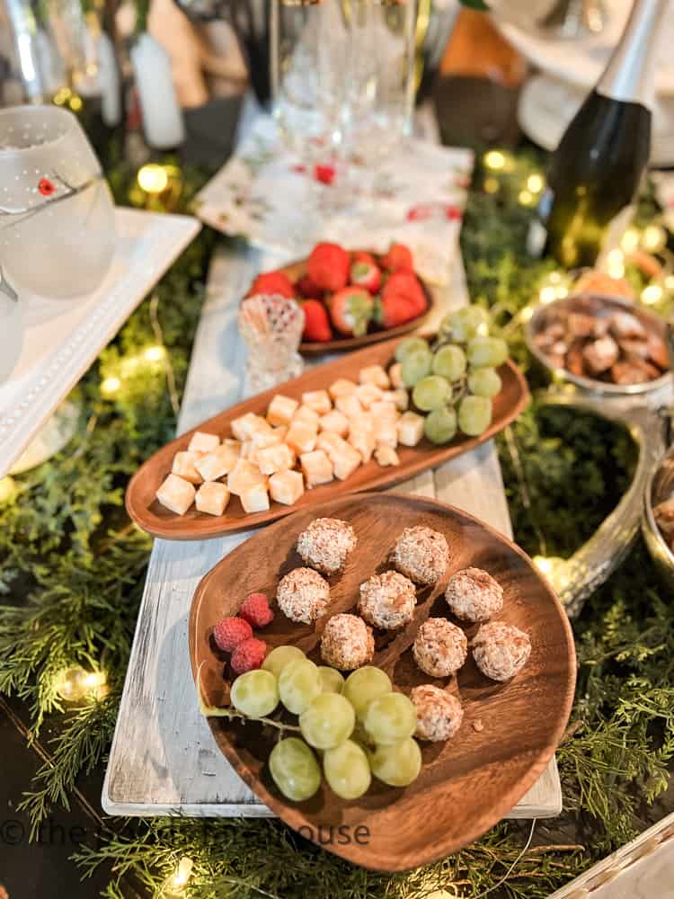 Fruits and Cheese served at annual Christmas Party