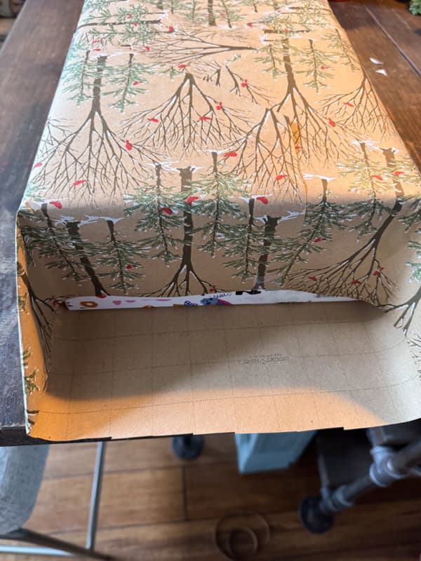 fold bottom of package paper