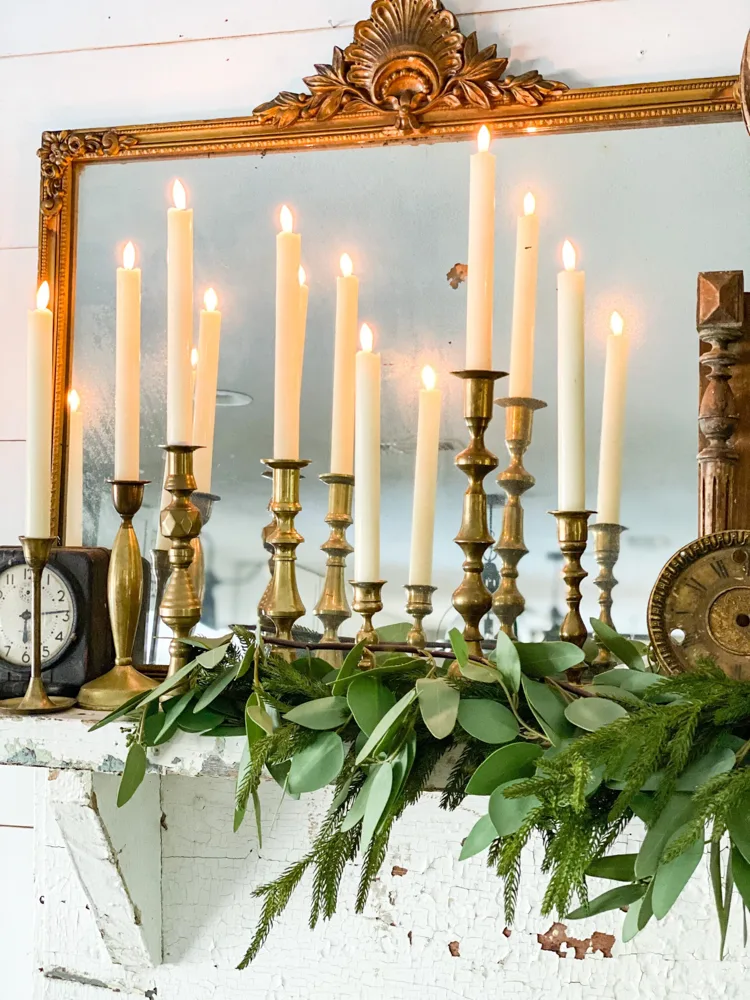 How To Decorate After Christmas easy mantel decor for January Decorating Ideas.