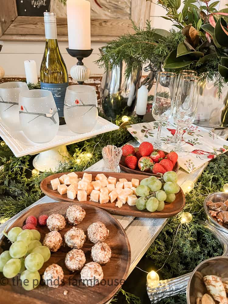 Wine & Cheese & Fruit For Wine Tasting Party ideas.