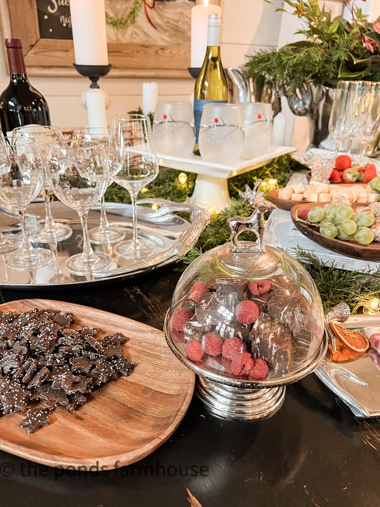 Chocolates and fruit for Wine Tasting Party ideas