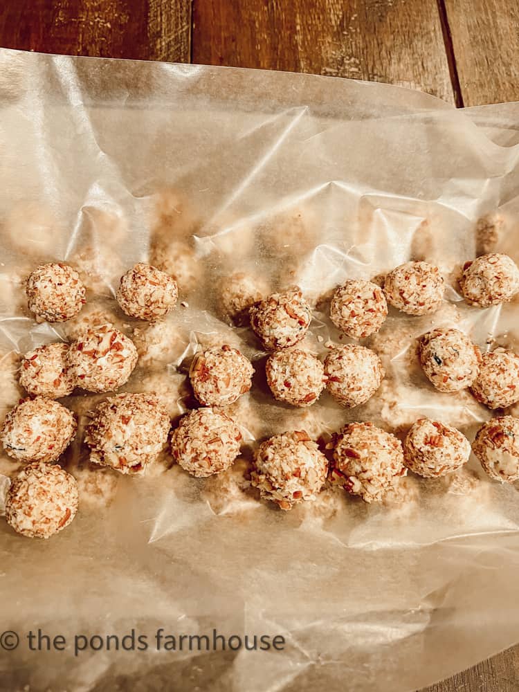 Mini-cheese balls for Holiday Entertaining Ideas.  Best menu for Christmas Parties.