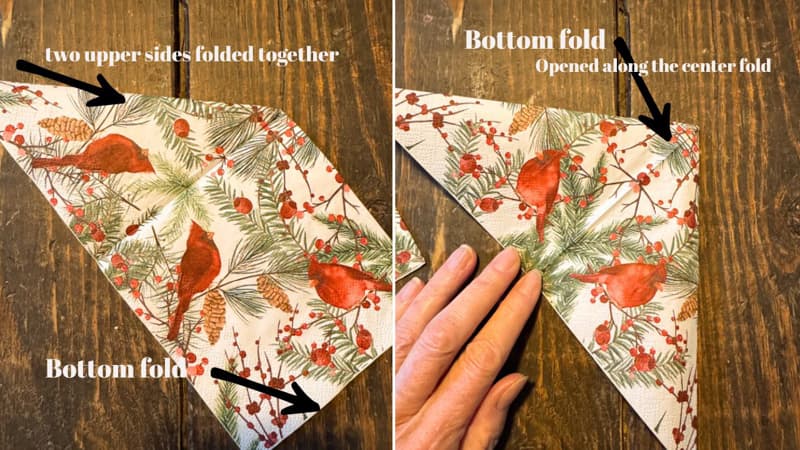 Standing 3D napkin fold tutorial
