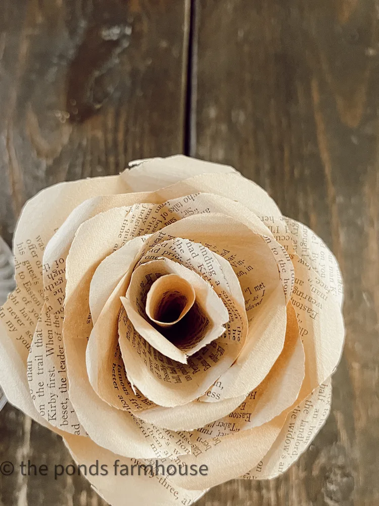 DIY Paper Roses or paper flowers from old book pages