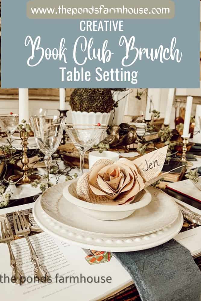 Creative Book Club Brunch Table Setting Ideas for a fun Supper Club Theme