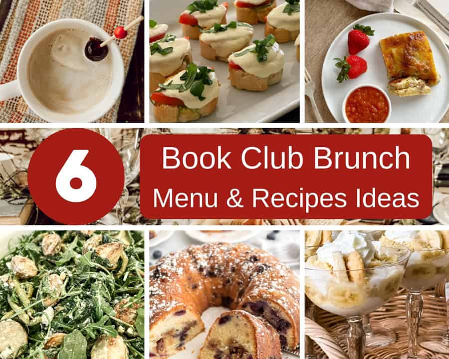 Book Club Menu - food ideas for book club party or brunch.  