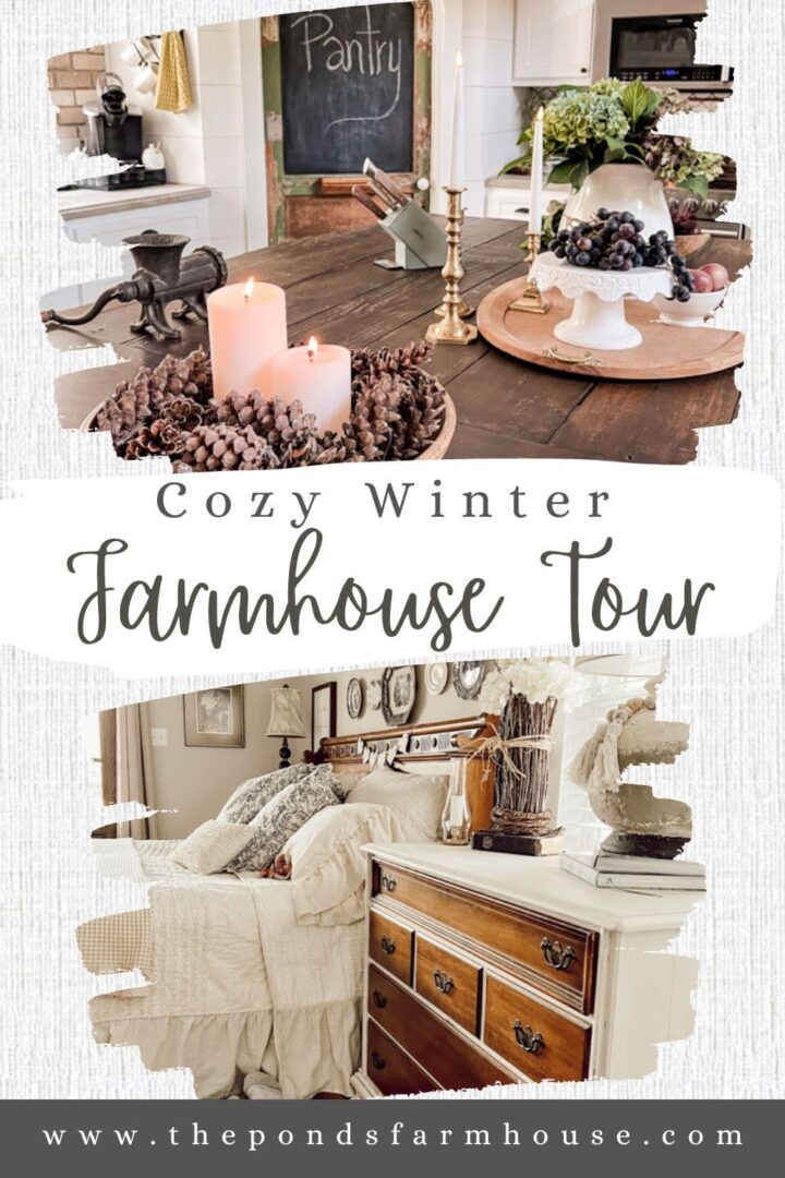 Cozy Winter Home Tour - Budget Farmhouse Winter Decor Ideas