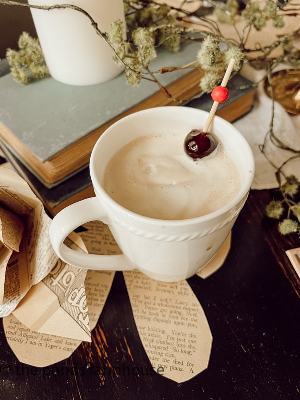 Hot White Russian Coffee Cocktail Recipe perfect for a Brunch Drink.  After Dinner Cocktail.