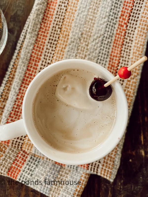 Hot White Russian Coffee Cocktail Recipe perfect for a Brunch Drink.  After Dinner Cocktail.