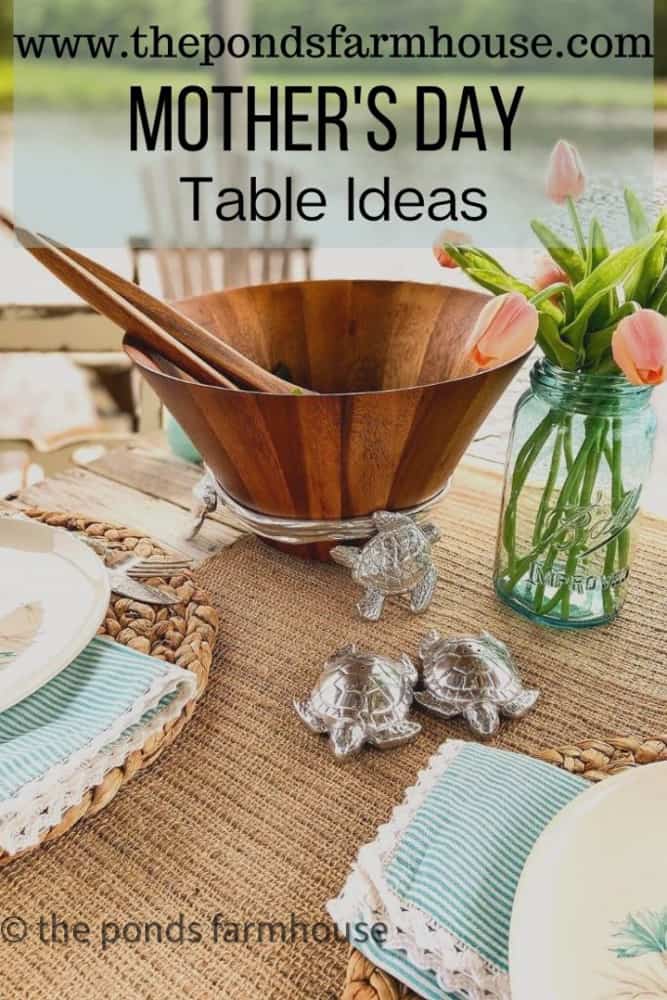Memories of Mom Tablescape ideas and brunch ideas.