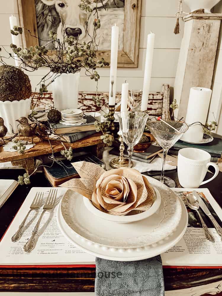 Book Club Brunch Table Setting Idea for your next book club party.