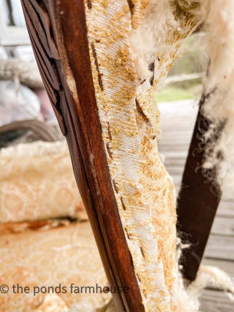 Remove Fabric from Vintage Chair Frame