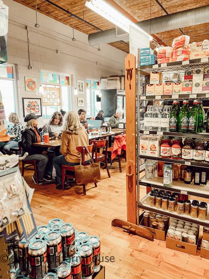 Dining area of the Saxapahaw Country Store - 5 Star Gas Station.