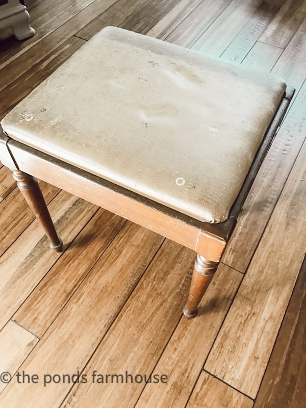 thrift Store find, wooden stool in great condition.  