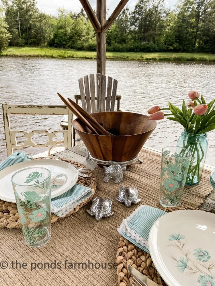 Yard Sale Find Vintage Dishes perfect for a Memories of Mom, Brunch Mother's Day Brunch Ideas
