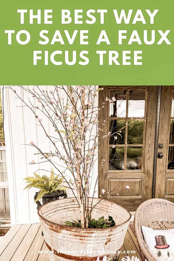 the Best Way To Save A Faux Ficus Tree - Made into a cherry blossom tree