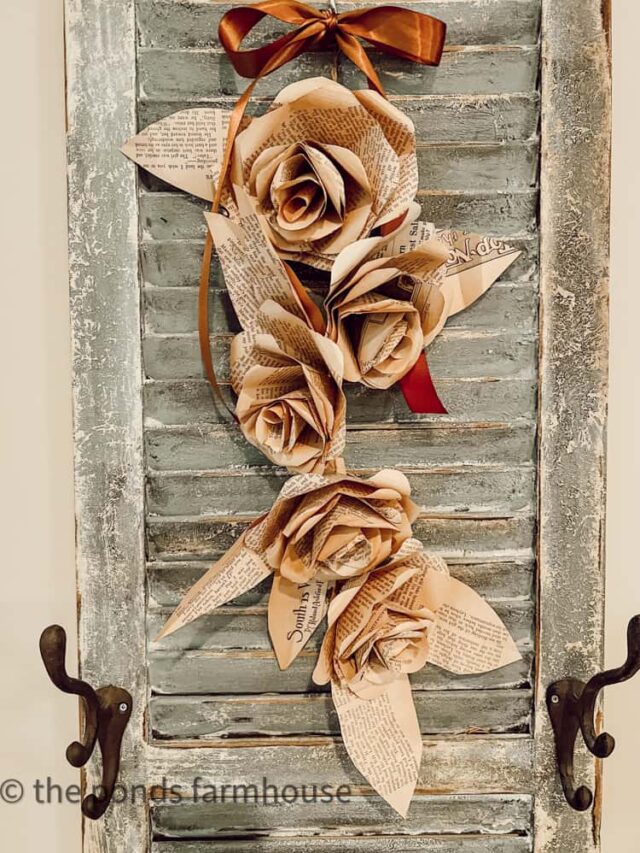 Old Book Page DIY Paper Roses