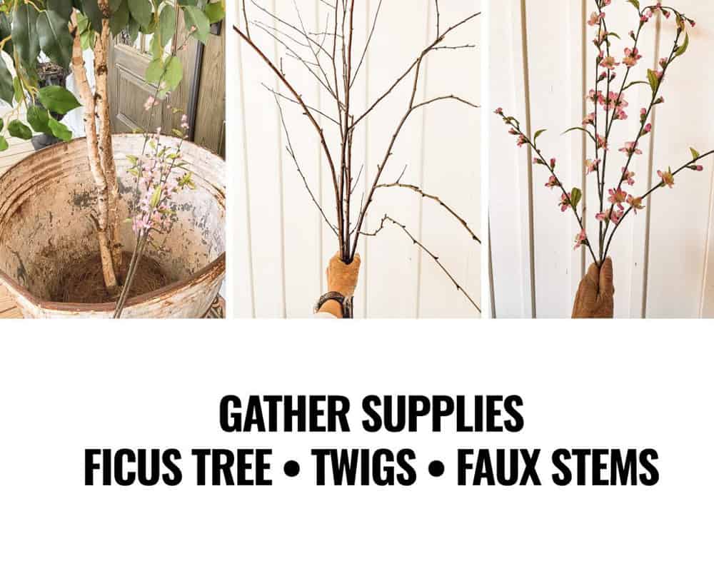 supplies to update a faux ficus tree