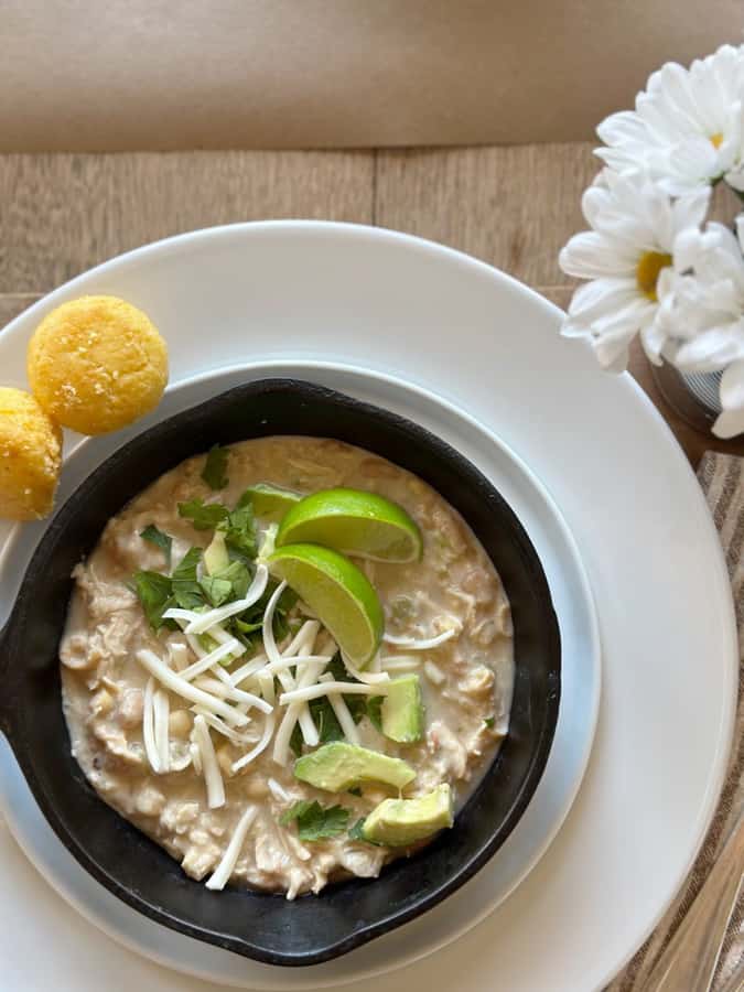 White Bean Chicken Chili Recipe - Easy ideas for Supper Club.