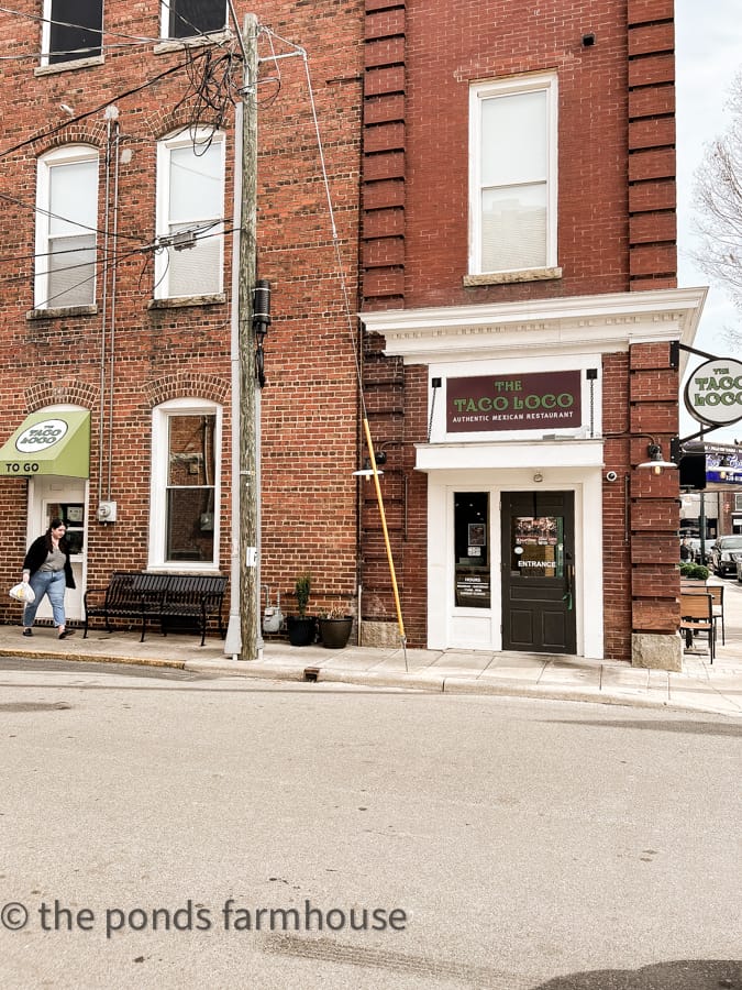 The Taco Loco Authentic Mexican Restaurant located in a Historic Building in Downtown Asheboro, NC