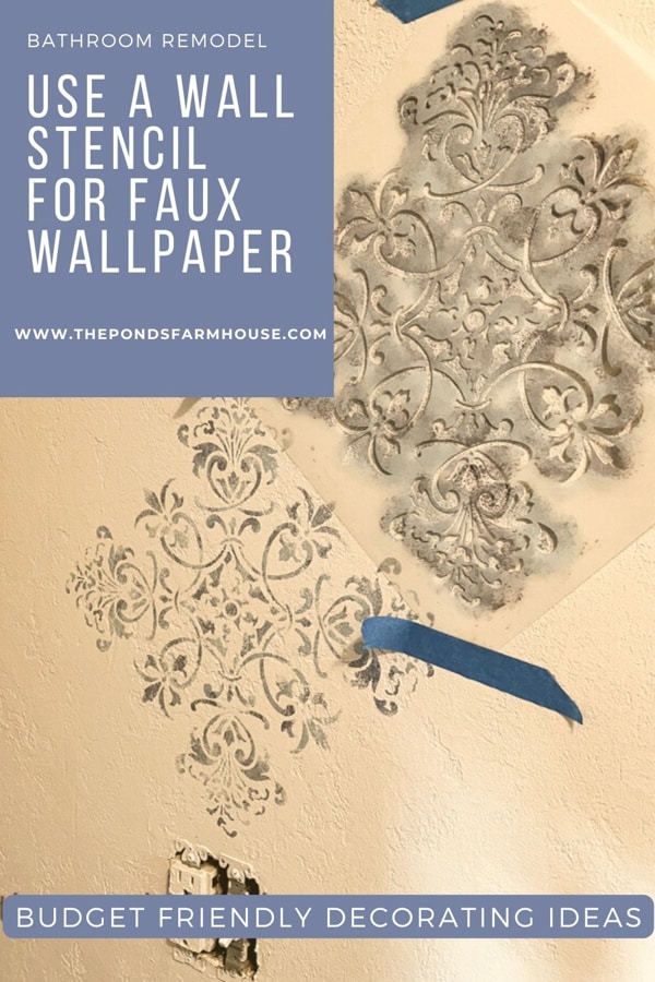 Create Faux Wallpaper Using Paint and a Stencil - In My Own Style