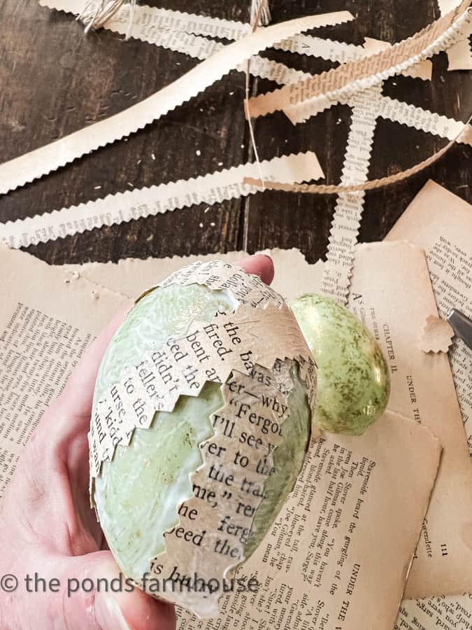 Wrap with scrap paper or old book pages to cover