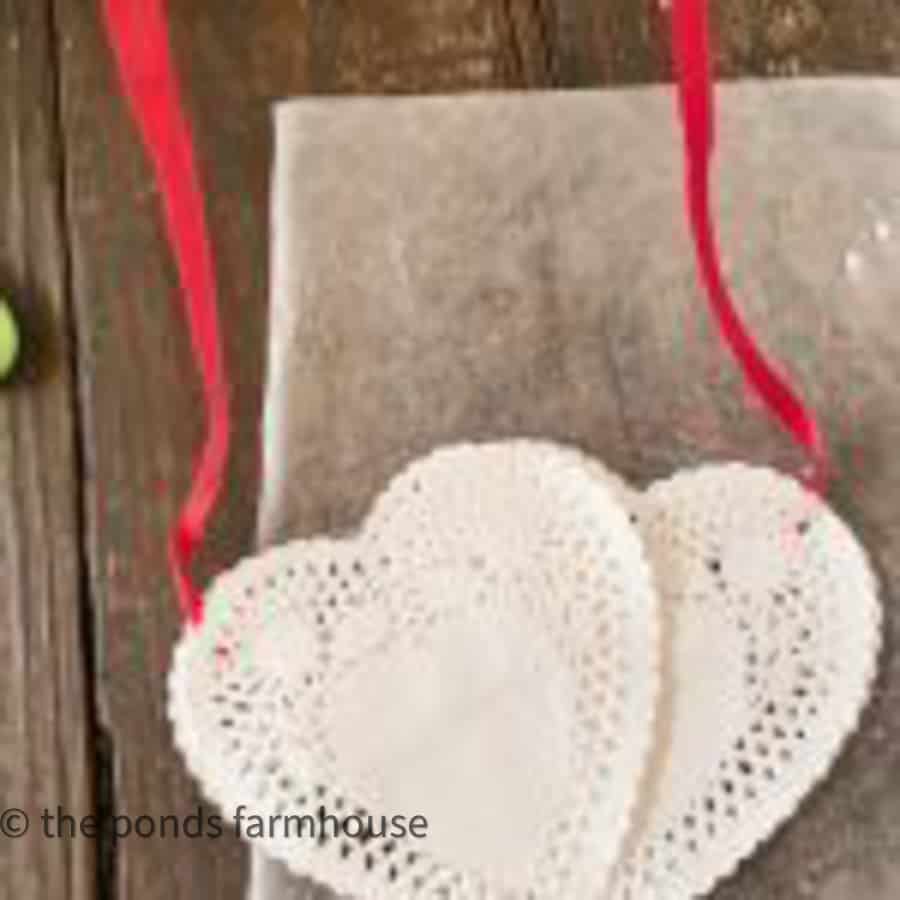 DIY Dollar Tree Hearts for Chair Charms to use at a Valentines Dinner