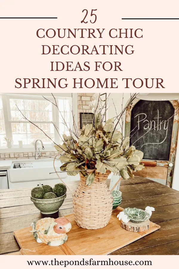 Country Chic Decorating Ideas for Spring Decor.  Add to your farmhouse style with fresh mix-and-match ideas.  