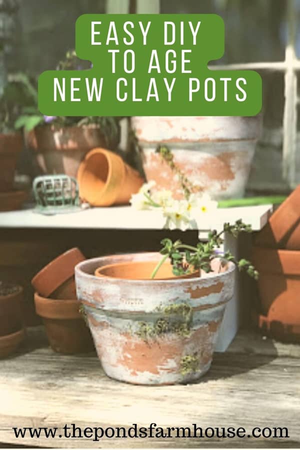 How To Age Terra Cotta Pots the easy way.  