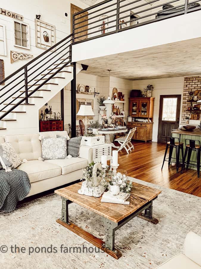 Modern Farmhouse with Spring Country Chic Decorating Ideas for a fresh approach to decorating.