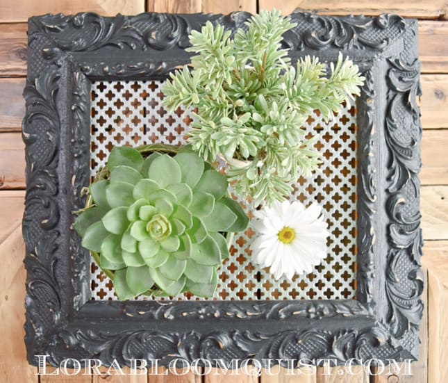 Add sheet metal to create instant are by recycling a vintage picture frame.  