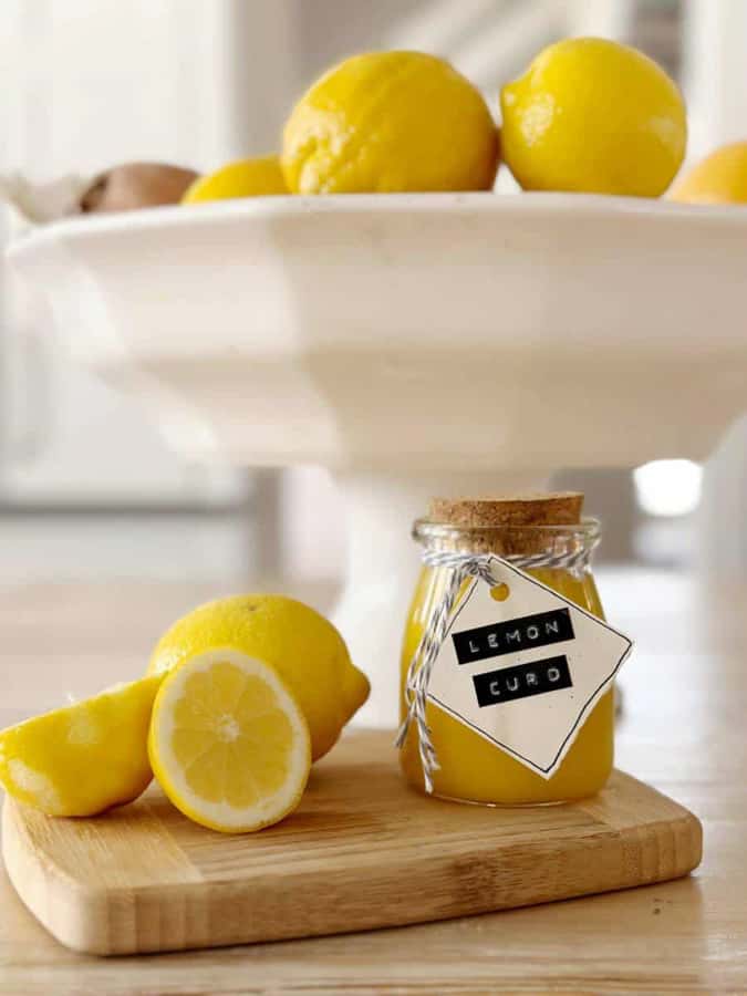 Recipe to make homemade lemon curd. with fresh lemons .