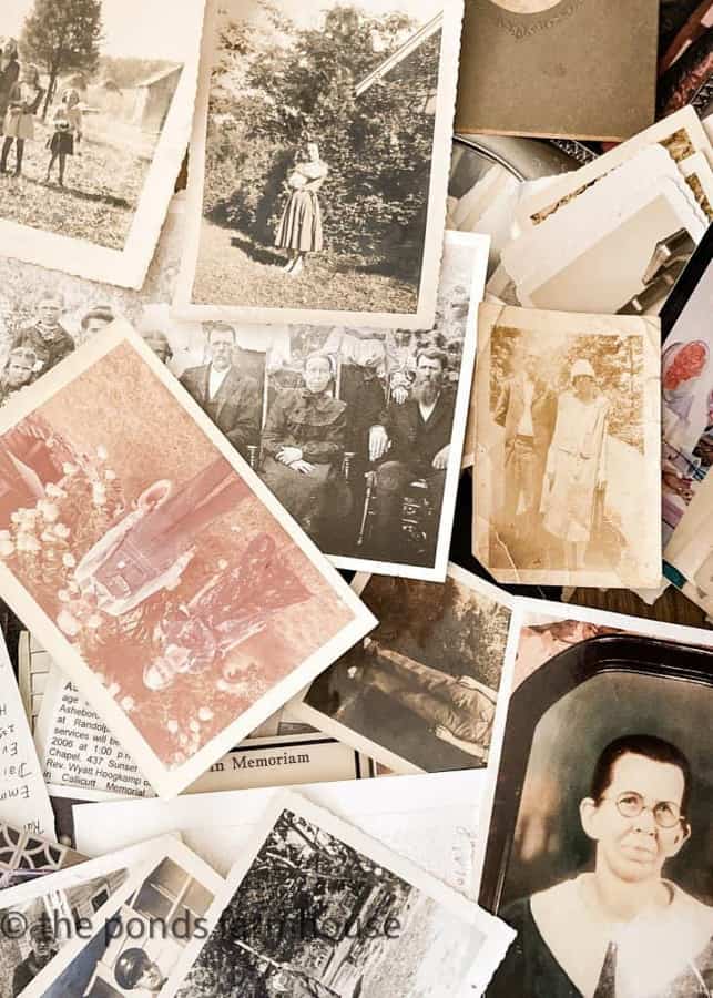 Inherited Old Family Photo and what to do with them.  Creative Old Family Photo Ideas you can use. 