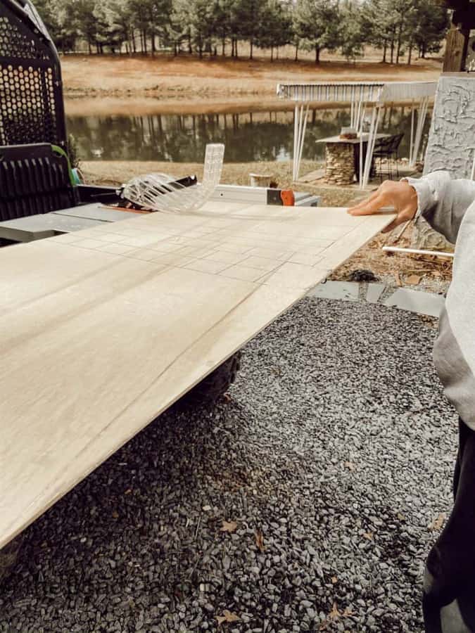 Cut trim pieces to update the old chest into an amazing furniture makeover 