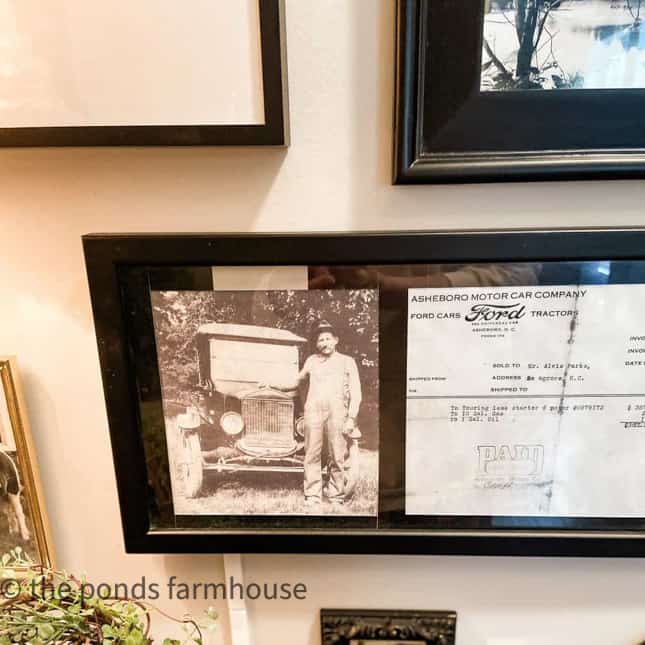 Find unique items to frame to add to your inherited old family photos ideas.  