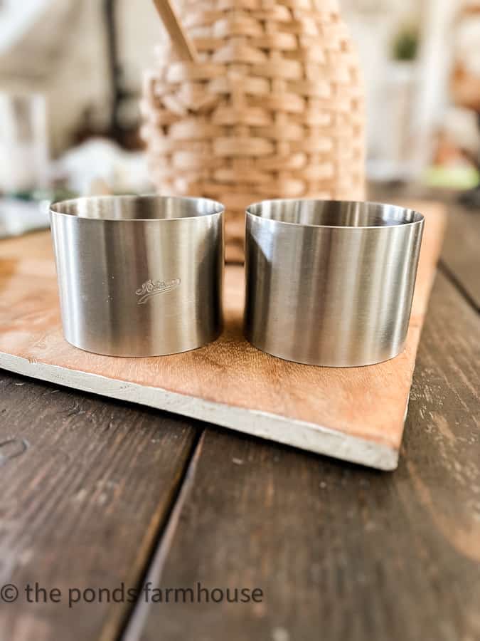 Metal Cake molds work great for stack salads