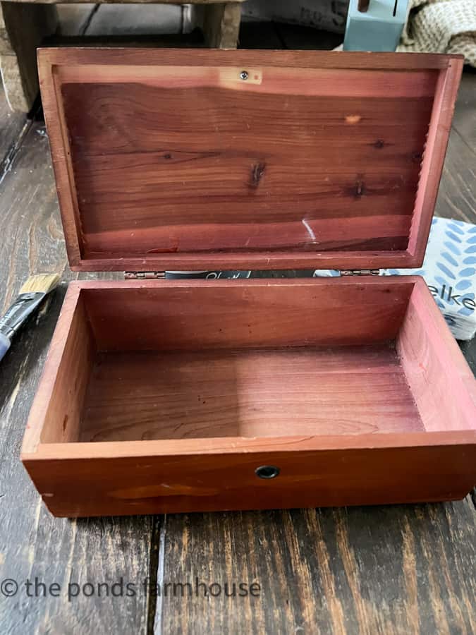 Wooden cedar chest 