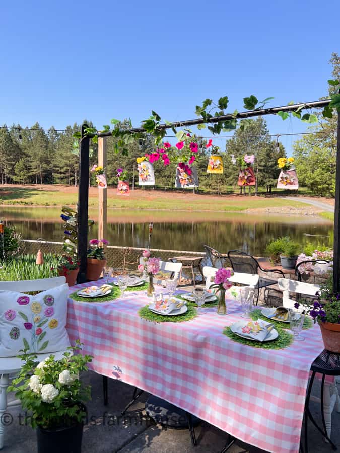 Mother's Day Luncheon Ideas for setting a creative table.  
