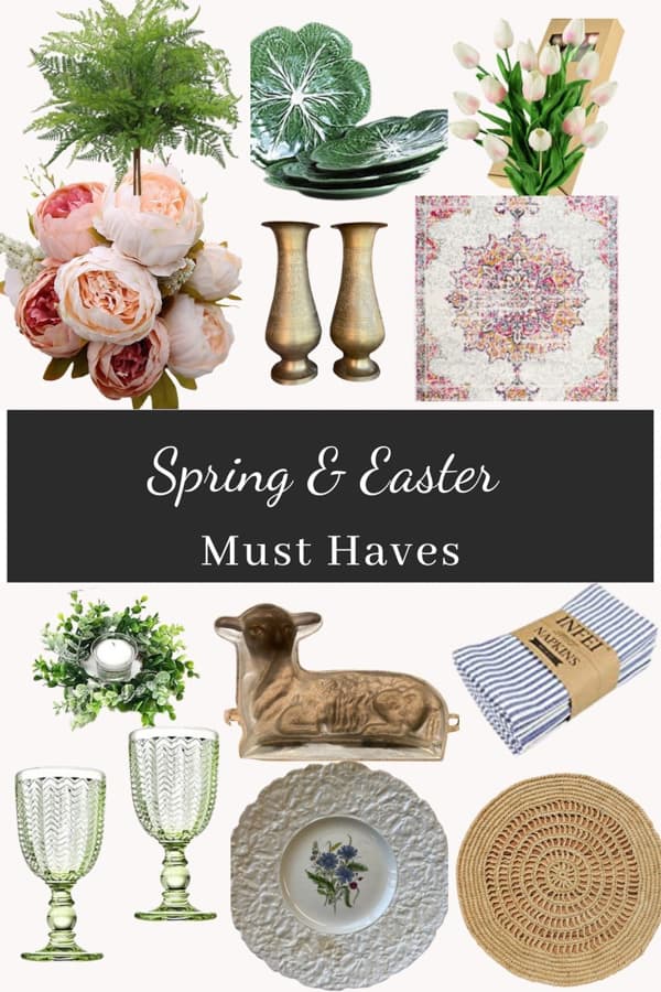 Easter and Spring Must-Haves for tablescapes and home decorating.