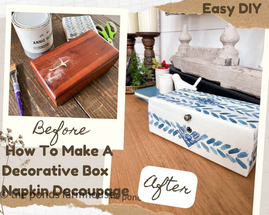 How To decoupage on Wood.  Make a Decorative Box with these techniques.