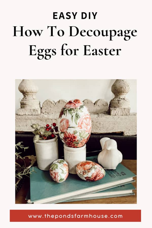 How To Decoupage Eggs for Easter with Paper Napkins, vintage book pages, magazine pages, etc.  