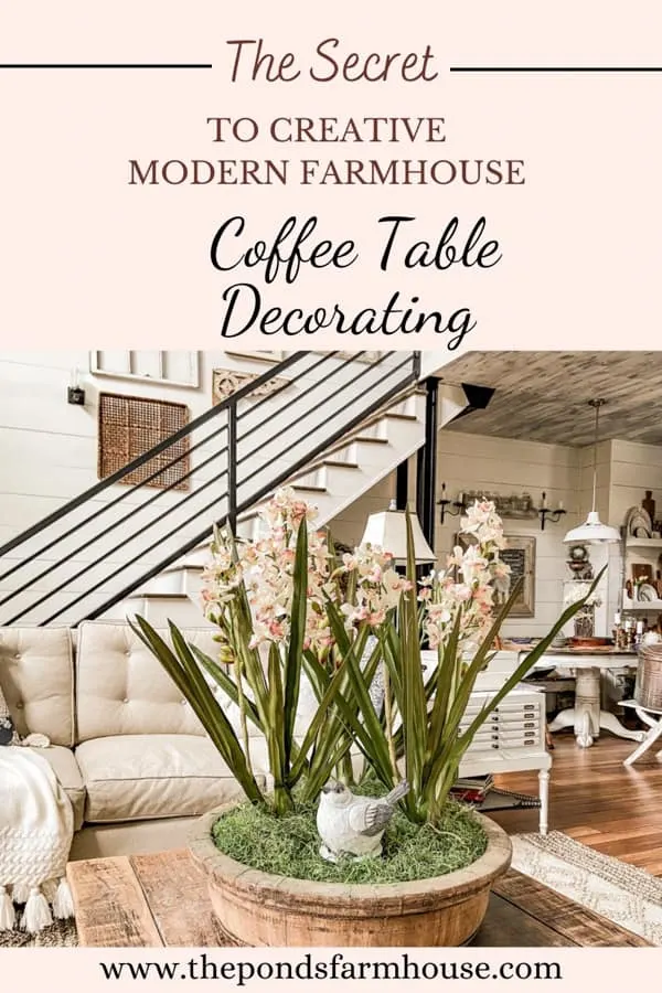 The secret to decorating coffee tables with vintage finds in a modern farmhouse.