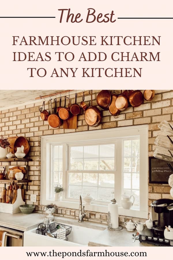 17 Best Farmhouse Kitchen Ideas to add Rustic Charm to any kitchen.  