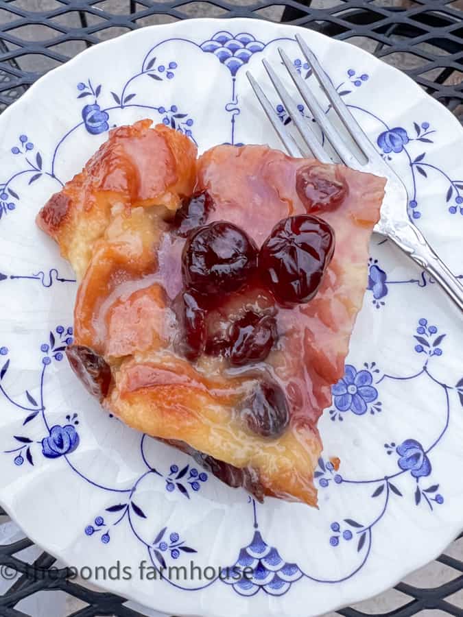 Bourbon Dessert - Bread Pudding with a bourbon glaze and cherries.