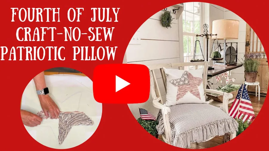Video for no sew pillow cover.