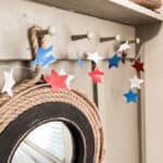 DIY Aluminum Can Star Garland For A Patriotic and Eco-friendly Decor Project. Red White & Blue Star Garland