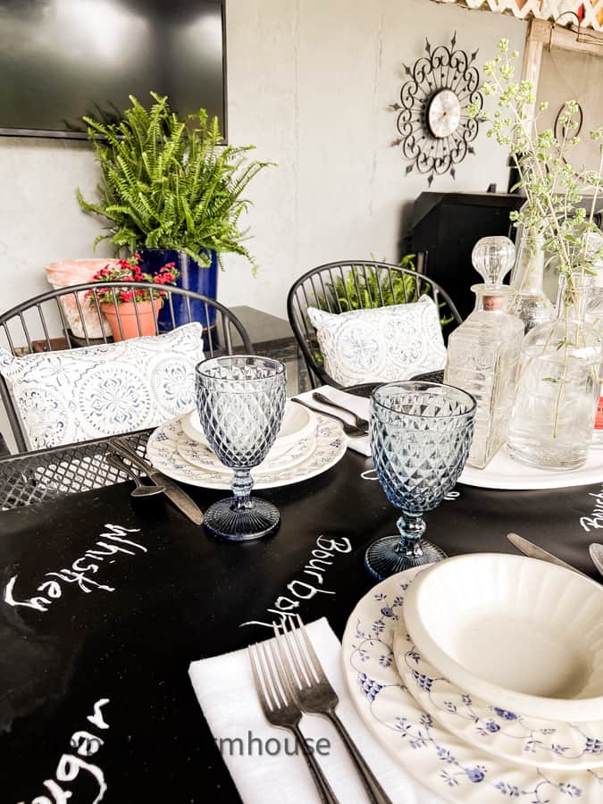 Place setting for Old Fashioned Father's Day Dinner Ideas.