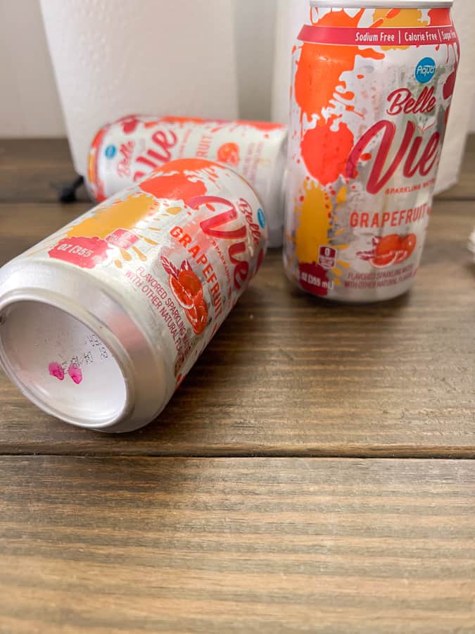 Aluminum Cans for recycled home decor projects for patriotic and summer Crafts